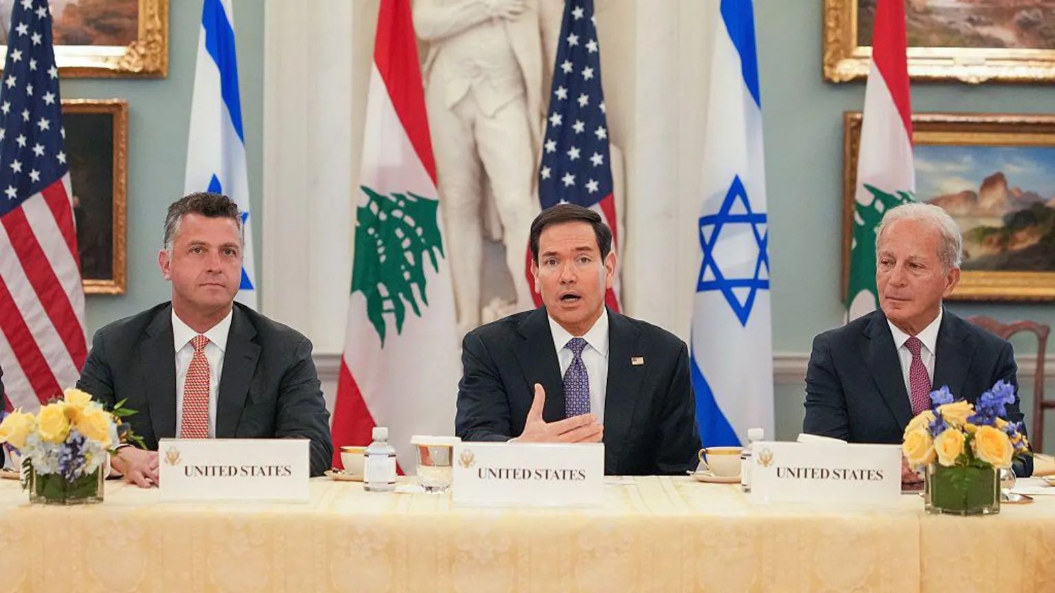 cac dai dien israel va lebanon hom qua da tien hanh dam phan tai thu do washington duoi su trung gia