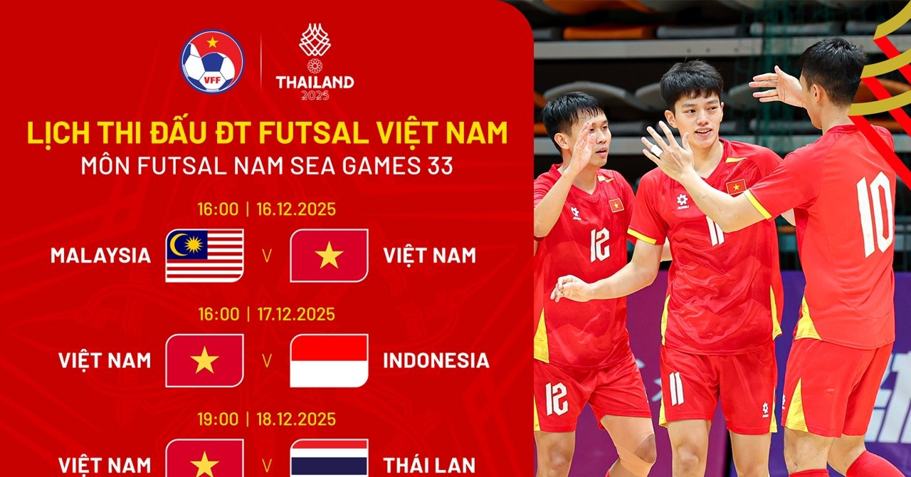 Lich Thi Dau Cua Doi Tuyen Futsal Nam Viet Nam Tai Sea Games 33 1862