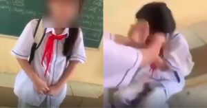 nu sinh o thanh hoa bi nhom ban dung ghe danh vao dau bat coi ao giua lop 2156