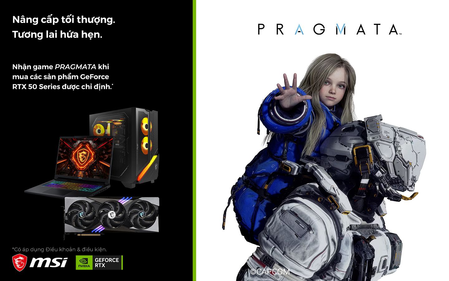 tanggame pragmata khi mua laptop msi rtx 50