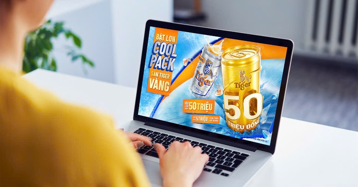 tiger beer tung hang trieu giai thuong bat lon coolpack san tiger vang 189