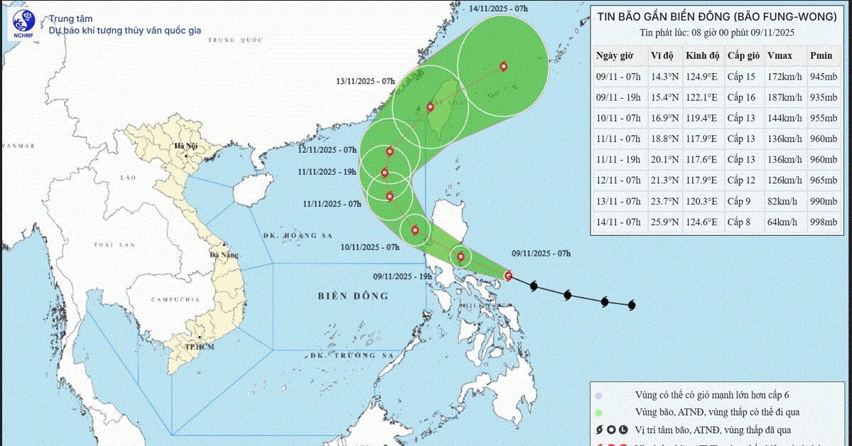 Tin Moi Nhat Ve Bao Fung Wong Dat Cap Sieu Bao Truoc Khi Vao Bien Dong 624