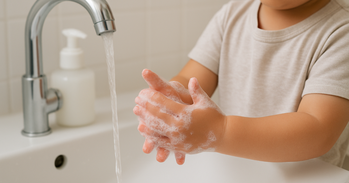 Tre Em Va Nguoi Cham Soc Tre Can Thuong Xuyen Rua Tay Bang Xa Phong Va Nuoc Sach Anh Ai 176362794800