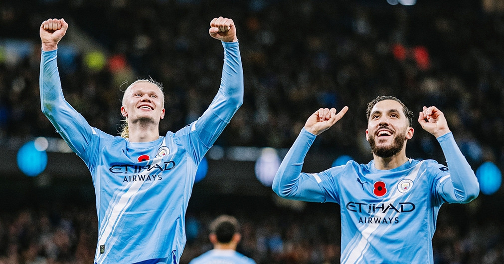 Truc Tiep Man City 2 1 Bournemouth Haaland Lap Cu Dup H1 45