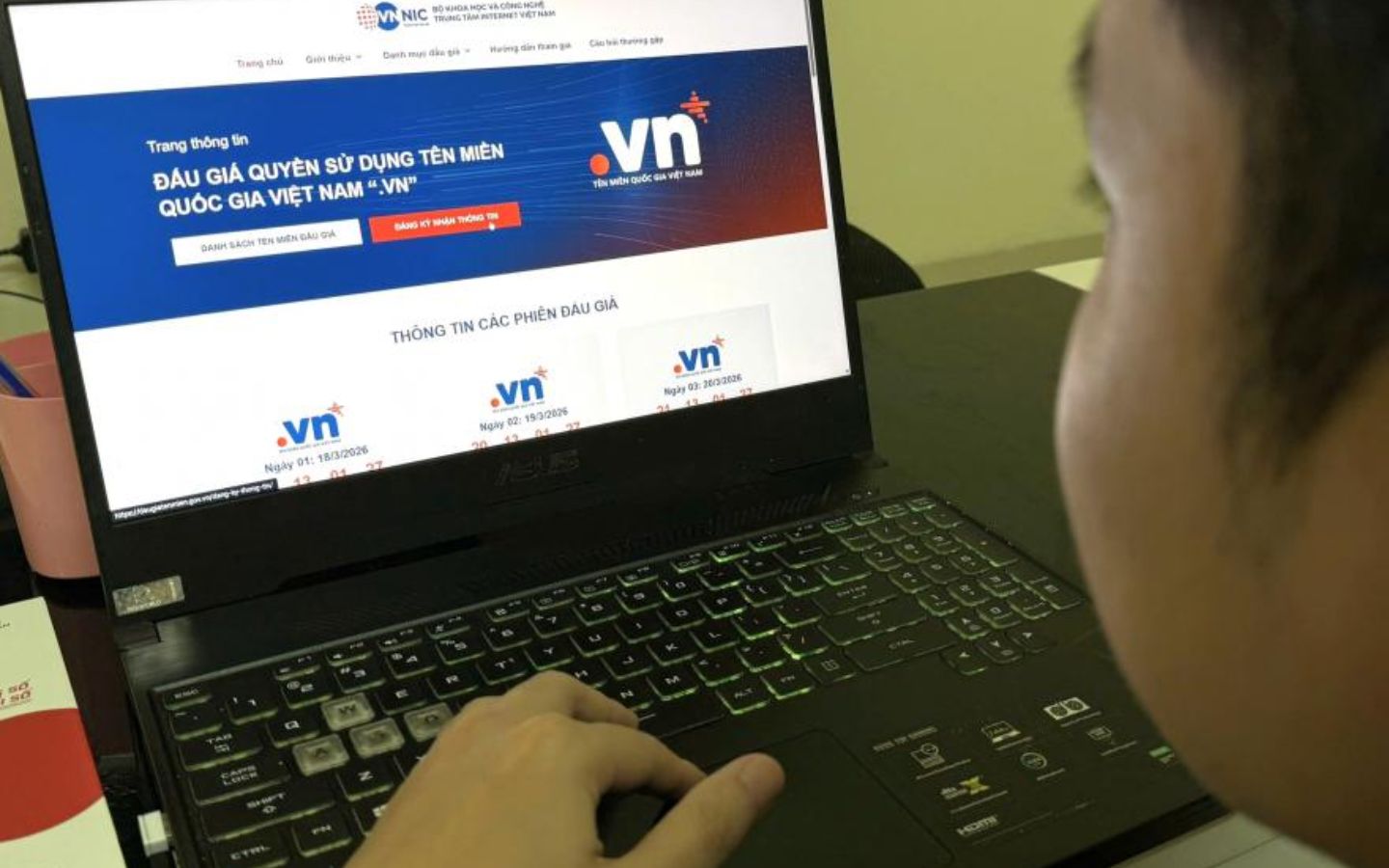viet nam lan dau dau gia ten mien vn